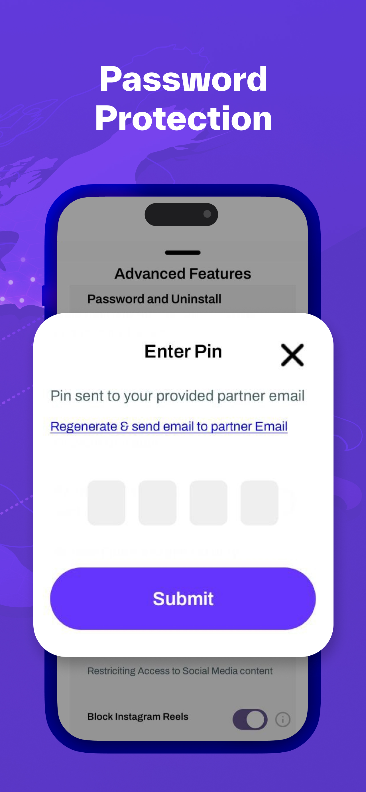 Screenshot of uninstall protection